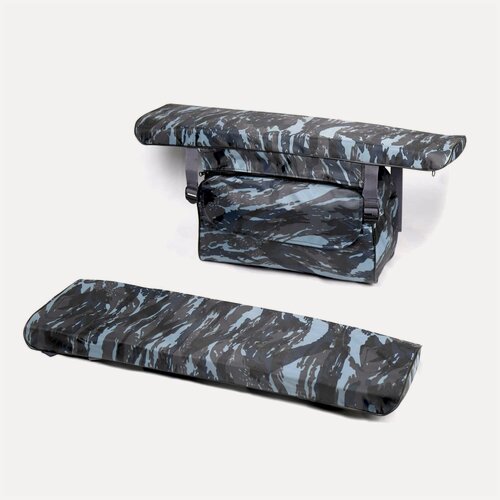 Изображение товара Комплект мягких накладок с сумкой для сидений лодки GAOKSA 75*20*4см, Оксфорд (синий)