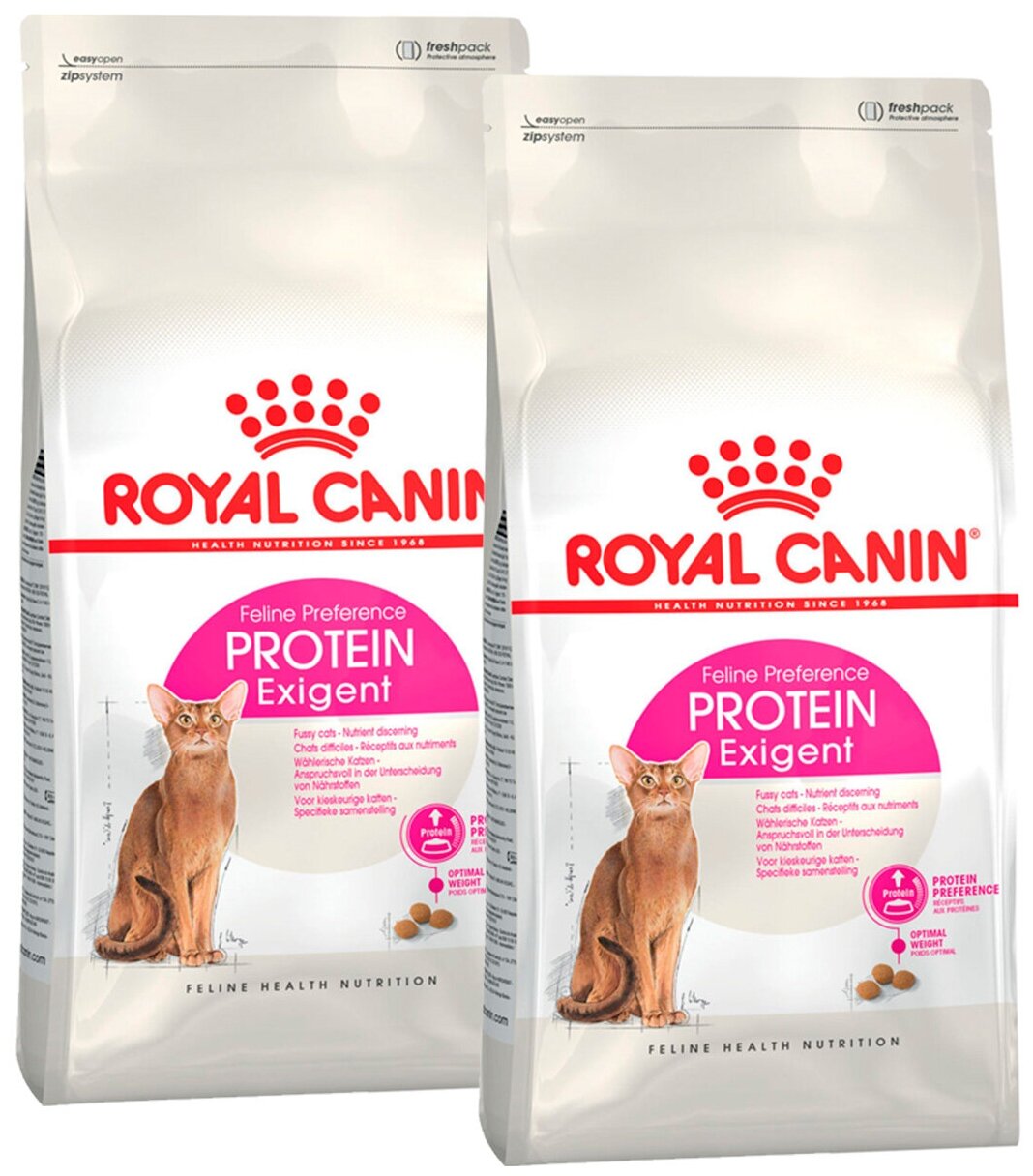 Сухой корм ROYAL CANIN PROTEIN EXIGENT для привередливых взрослых кошек (0,4 кг + 0,4 кг)