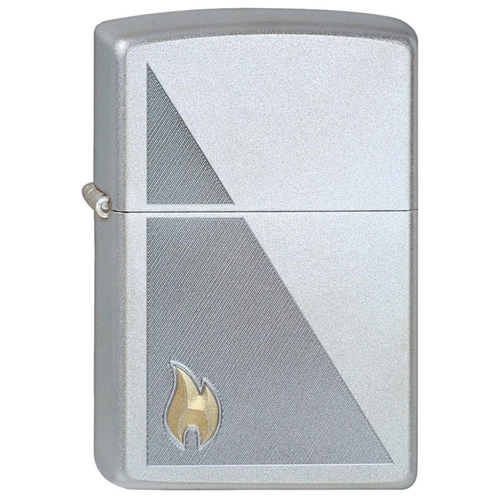 Зажигалка бензиновая Zippo 205 Zippo Flame Satin Chrome