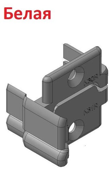 Заглушка нижняя, Ц-профиля, калитка (левое открытие), белая, K31LW - DoorHan