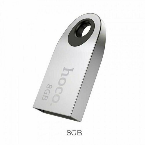 Флешка , 8 Гб, USB20, чт до 25 Мб/с, зап до 10 Мб/с, металл, серая