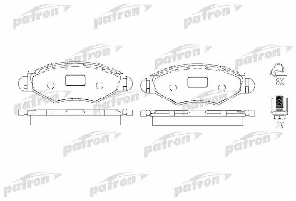 Колодки тормозные дисковые передн AUDI: A3 06- A3 Sportback 06- PEUGEOT: 206 SW 02- 206 хечбэк 98- PART-ONE 1BP084