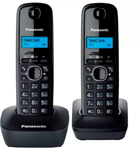 Радиотелефон PANASONIC KX-TG1612RUH + дополнительная трубка, память 50 номеров, АОН, будильник, серый