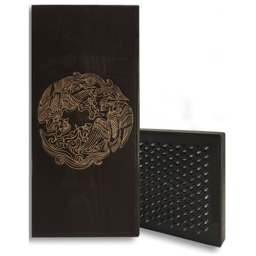 фото Доска садху с динамическими гвоздями, птицы - 4 шаг 10мм черная goodwood