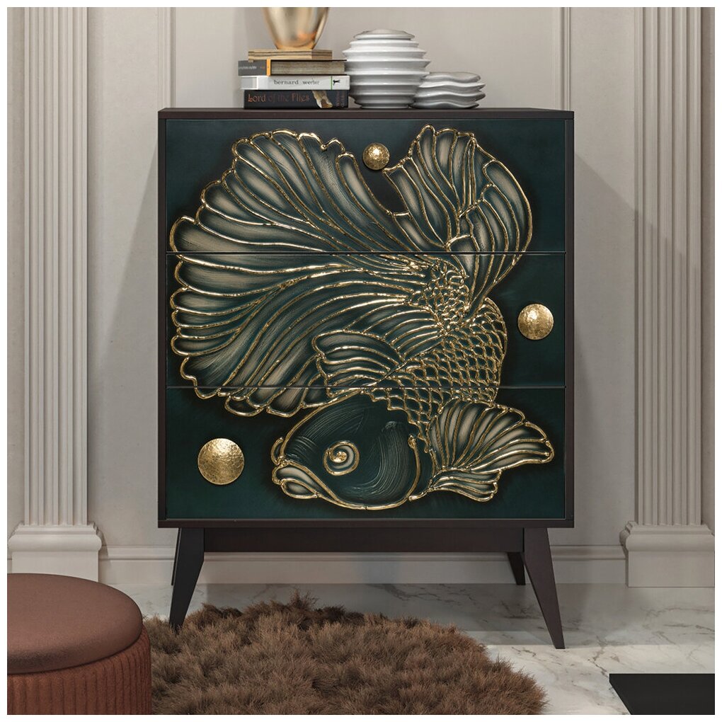 фото Комод Bogacho Плава Лагуна бронза ручная работа