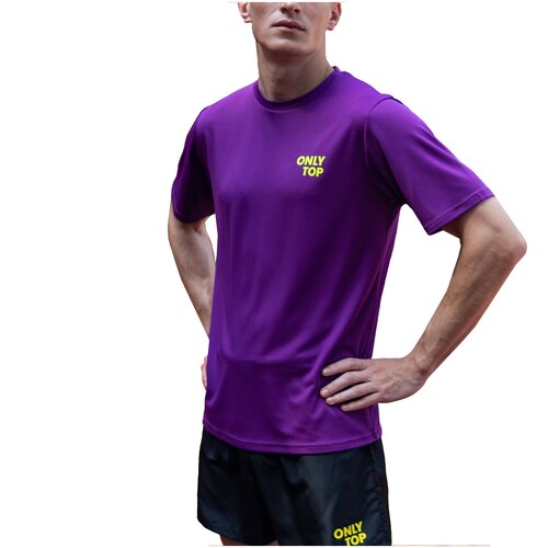 Футболка спортивная ONLYTOP man, размер 46, цвет фиолетовый