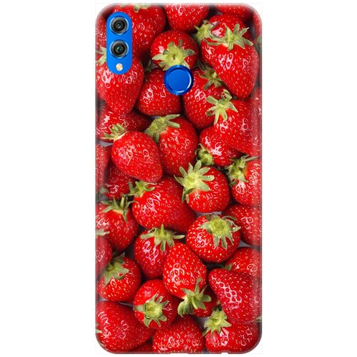 фото Re:pa накладка transparent для honor 8x с принтом "клубника"