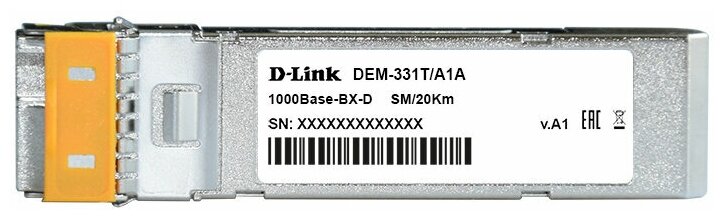 WDM SFP-трансивер с 1 портом 1000Base-BX-D D-Link DEM-331T