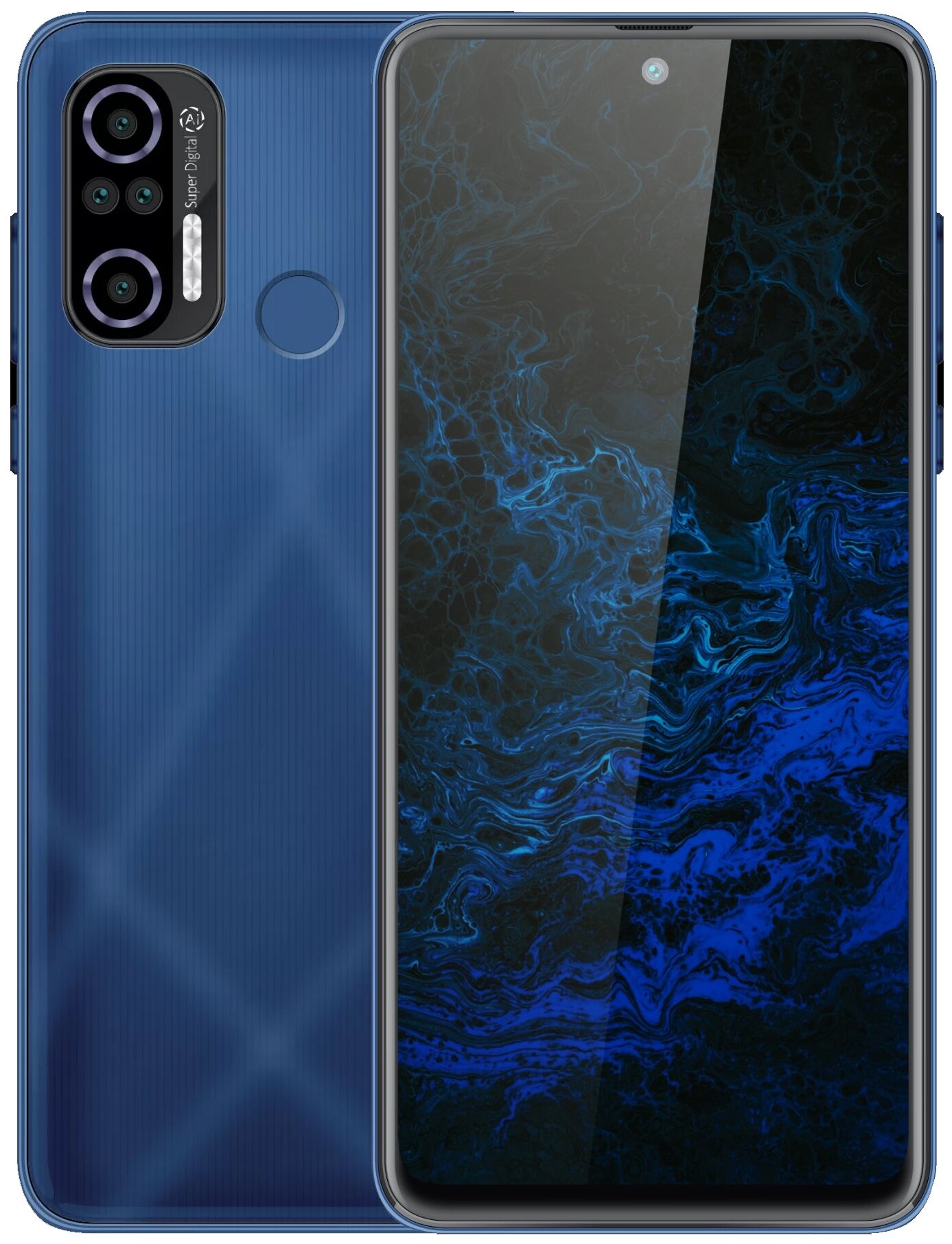 Смартфон BLACK FOX B10 Fox+ 6,8 дюймов, 4G, 2+64 Гб, NFC, цвет темно-синий