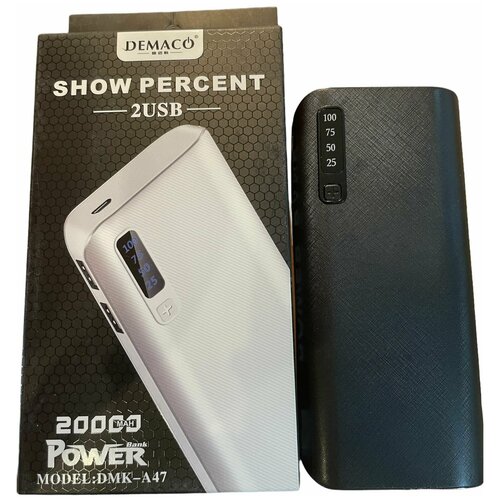 Powerbank внешний аккумулятор Demaco А47 20000 mAh черный 95900₽