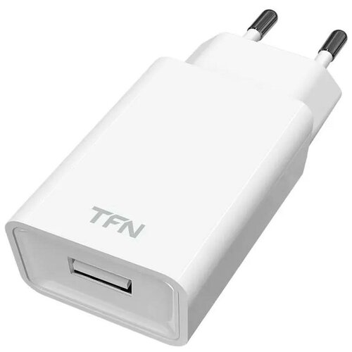 Зарядное устройство USB 1A, без кабеля, белый TFN-WC1U1AWH tfn сетевое зарядное устройство tfn rapid wc13 3a 20 вт кабель lightning быстрая зарядка