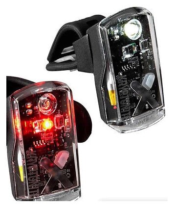 Фонари (комплект) Kryptonite AVENUE F-50/R-14 DUAL LED SET USB-RLT