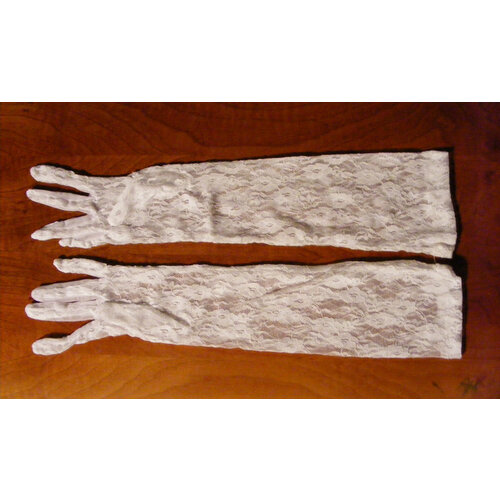 Перчатки , размер 40 см, белый
