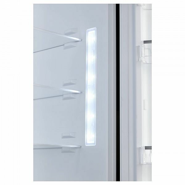 Холодильник Korting KNFC 62370 N, двухкамерный, черный, объем 351 л, система No Frost, сенсорная панель управление, LED освещение