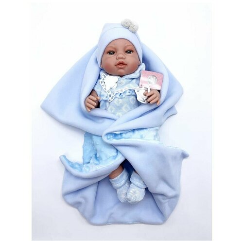 Кукла Berbesa виниловая 42см Пупс с пледом (5117)