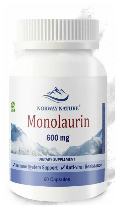 Norway Nature Monolaurin 600 mg (60 капс)