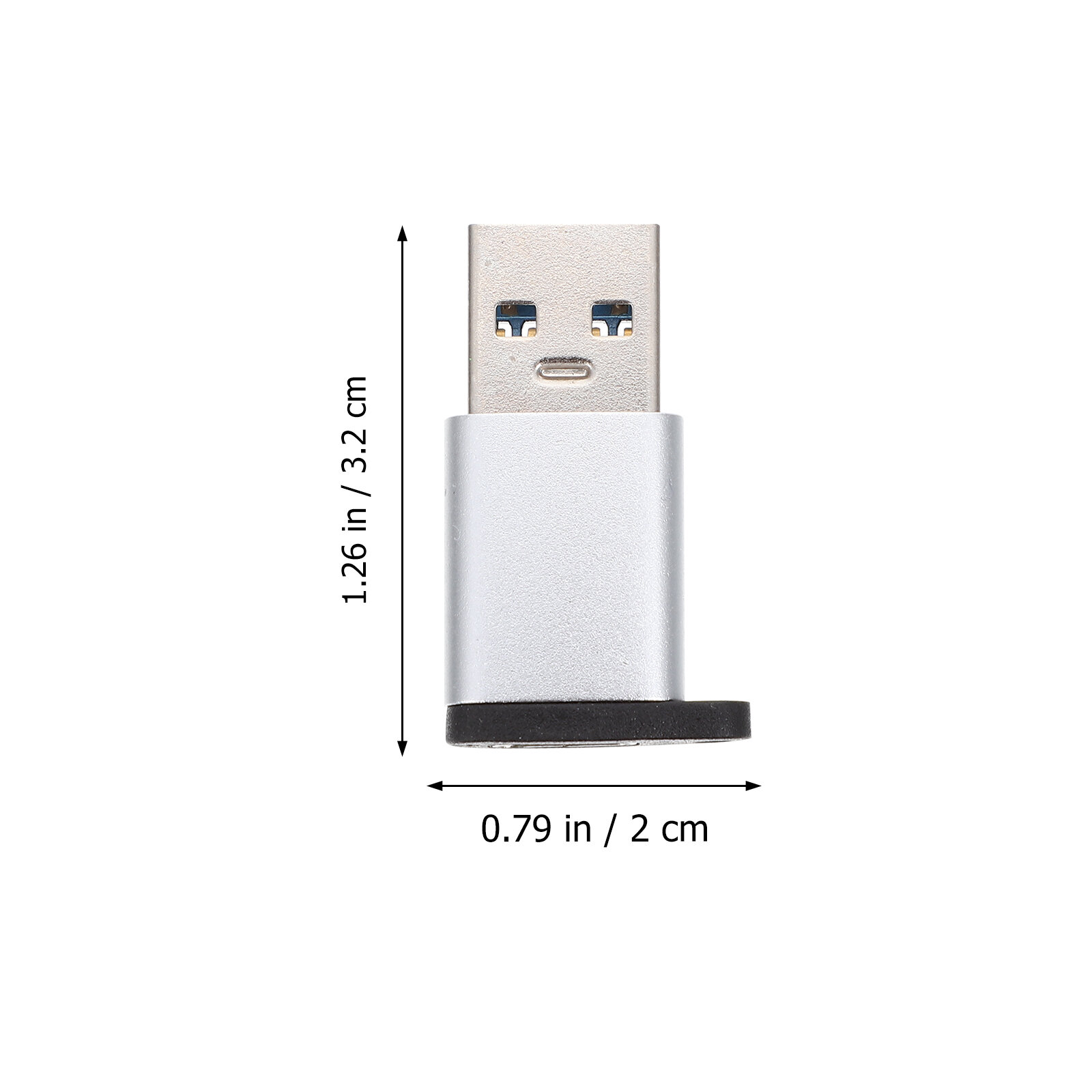 Адаптер USB Type-C В USB 3.0 Мультицветной Подходит Для Ноутбука Авто Зарядки Размер 0.7X2X3.2CM