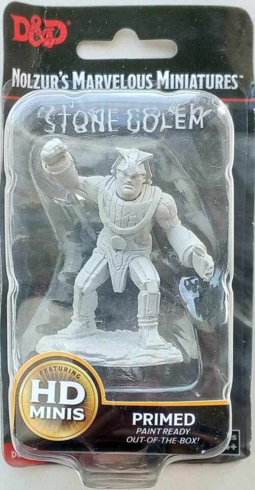 Каменный Голем, Монстр / Stone Golem. Фигурка для настольных игр грунтованная 55 мм. ДнД / Dungeons & Dragons