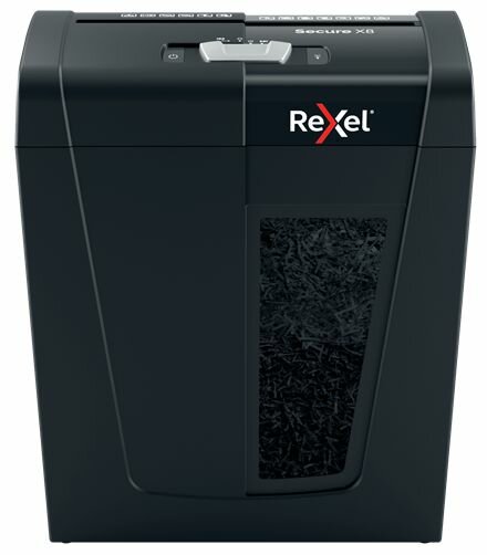 Rexel Шредер Rexel SECURE X8 EU черный (секр P-4)/фрагменты/8лист/14лтр/скрепки/скобы