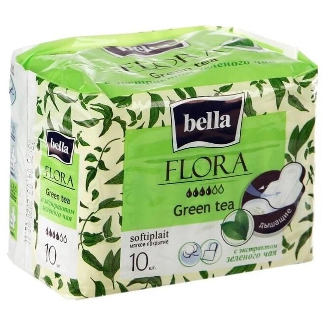 Гигиенические прокладки Bella Flora Green Tea, 10шт. - фото №2