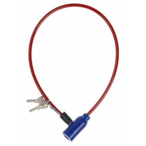 фото Замок тросовый для велосипедов, санок, санок, в комплекте 2 ключа и цилиндрический замок нет бренда