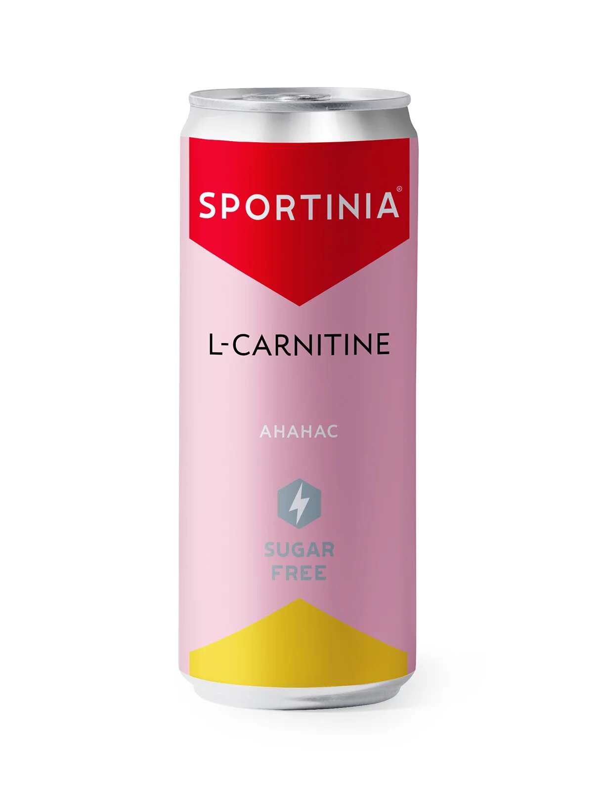 Sportinia Спортиния l-карнитин Ананас (ZERO SUGAR) ж/б 0,33 12 штук