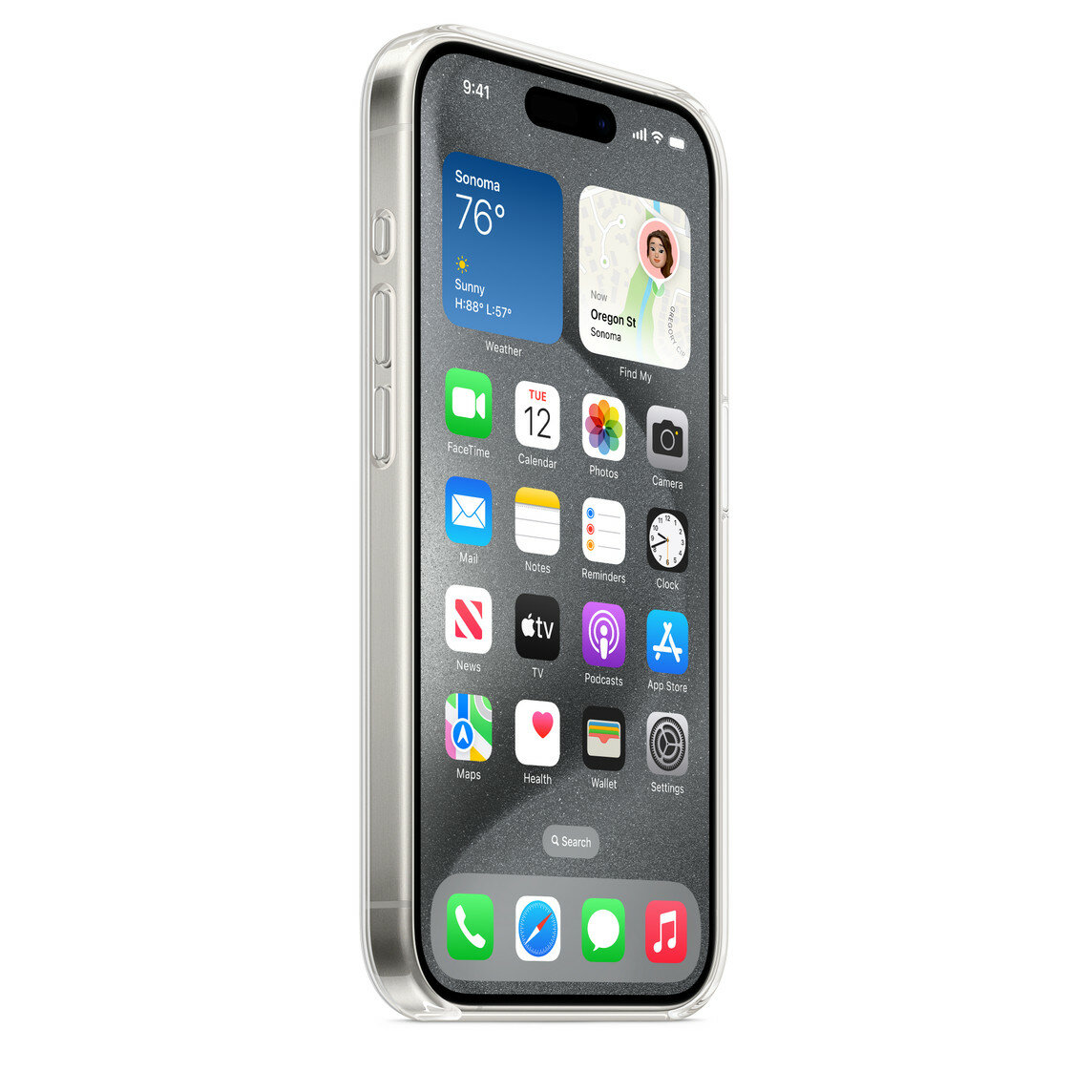 Чехол оригинальный Apple для Iphone 15 Pro Silicone Case - Clear - фото №2
