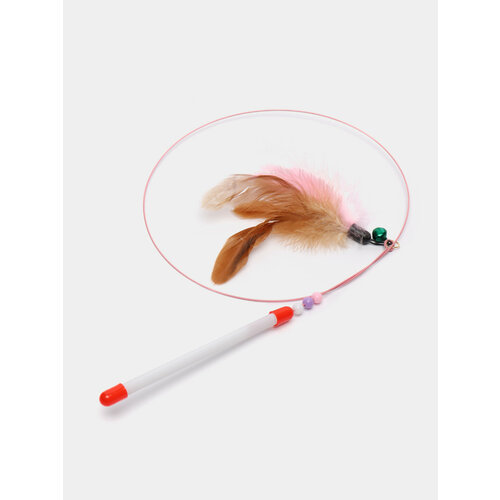 Игрушка для кошек палочка удочка с перьями