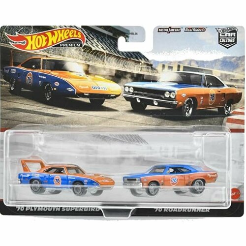 HBL96-HCY76 Машинка игрушка Hot Wheels Premium Culture металлическая коллекционная 70 Plymouth Superbird & 70 Road Runner 2шт. hot wheels 1971 plymouth road runner walmart exclusive редкая коллекционная модель из сета mopar