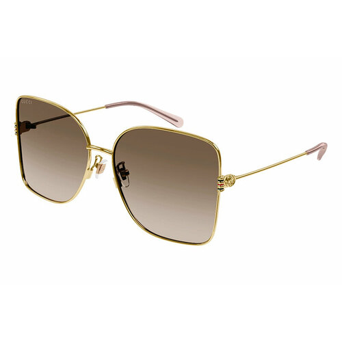 Солнцезащитные очки GUCCI, золотой, коричневый