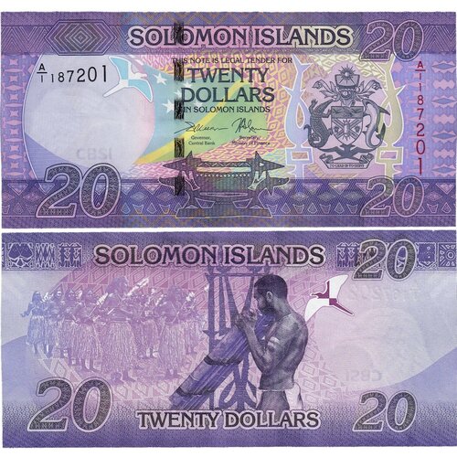 банкнота номиналом 10 долларов 2017 года соломоновы острова Соломоновы острова 20 долларов 2017