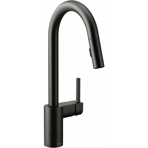 Кухонный смеситель Moen Align Matte Black One-Handle Pulldown Kitchen Faucet кухонный смеситель с краном смеситель с вращением на 360 градусов матовый оцинкованный черный кухонный смеситель с грязным покрытием кух