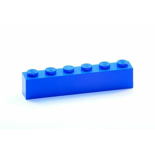 Деталь LEGO 300923 Кирпичик 1X6 (синий) 50 шт.