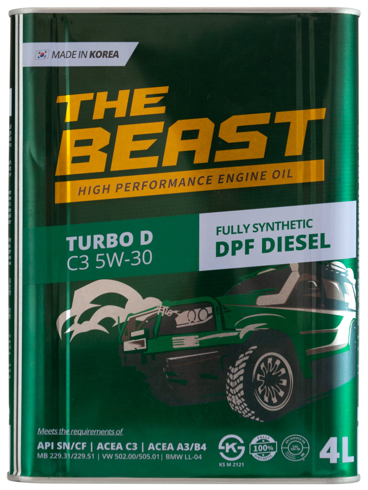 THE BEAST Beast Синт-Ое Мот. масло Turbo D C3 5W-30 (4Л)