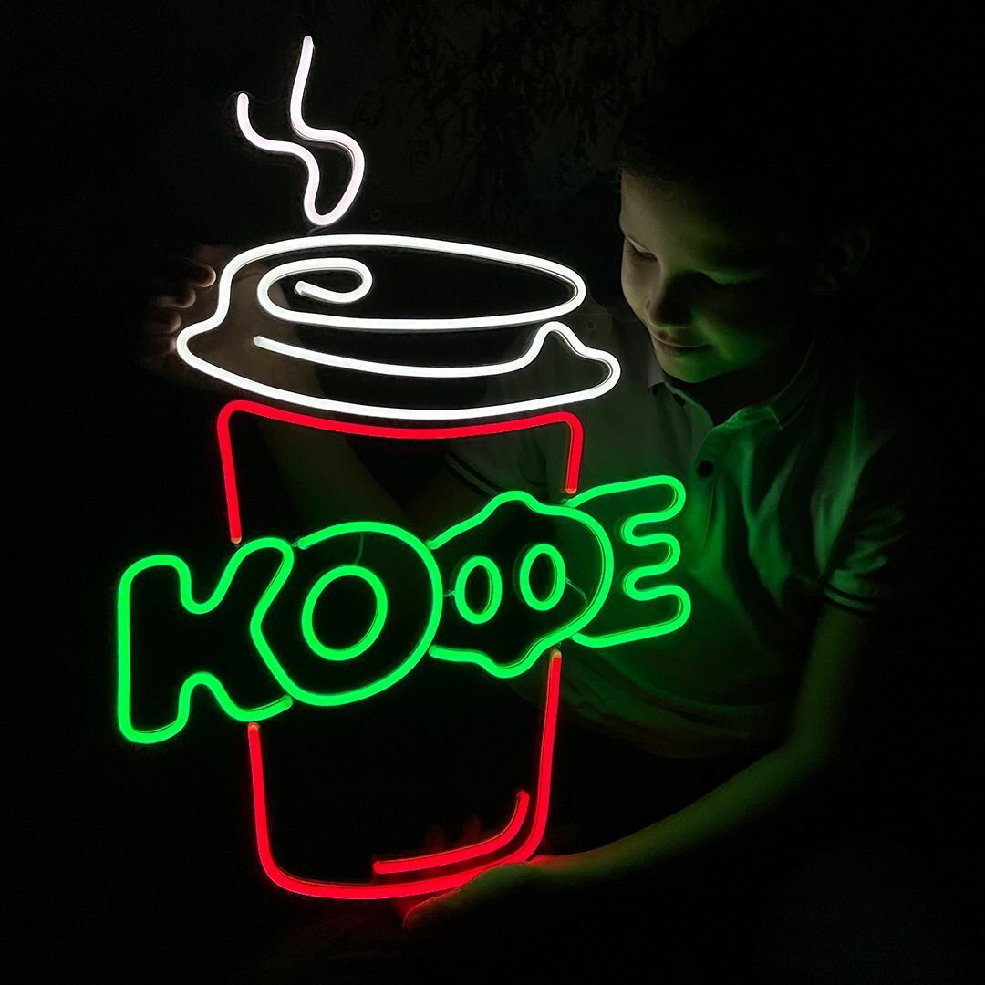 Неоновая вывеска Кофе Стакан