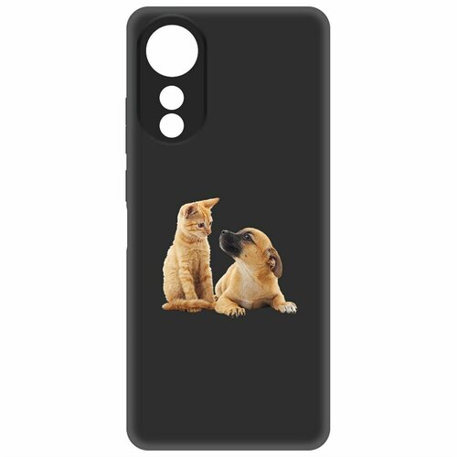 Чехол-накладка Krutoff Soft Case Лучшие друзья для Oppo A78 4G черный чехол накладка krutoff soft case лучшие друзья для oppo a38 4g черный