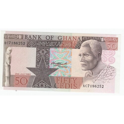 Гана 50 седи 2.7.1980 г. (2) монеты и банкноты 102 20 сентаво мексика 50 седи гана