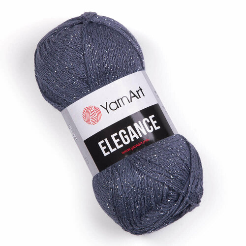 Пряжа YarnArt Elegance | Пряжа Yarnart Elegance - 103 тем. серый | 5шт упаковка | Металлик: 12%, Хлопок: 88%