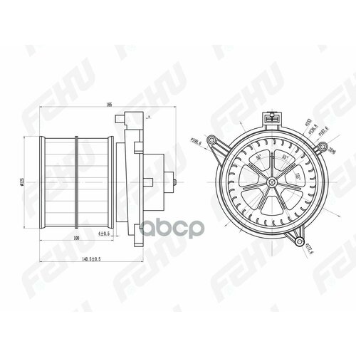 Электровентилятор Отопителя Для Ford Fiesta (01-)/Fusion (02-) FEHU арт. ffh1156