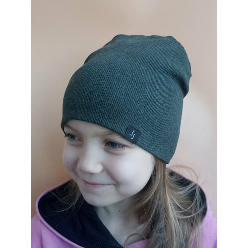 фото Шапка бини , размер 48-52, зеленый just joy kids