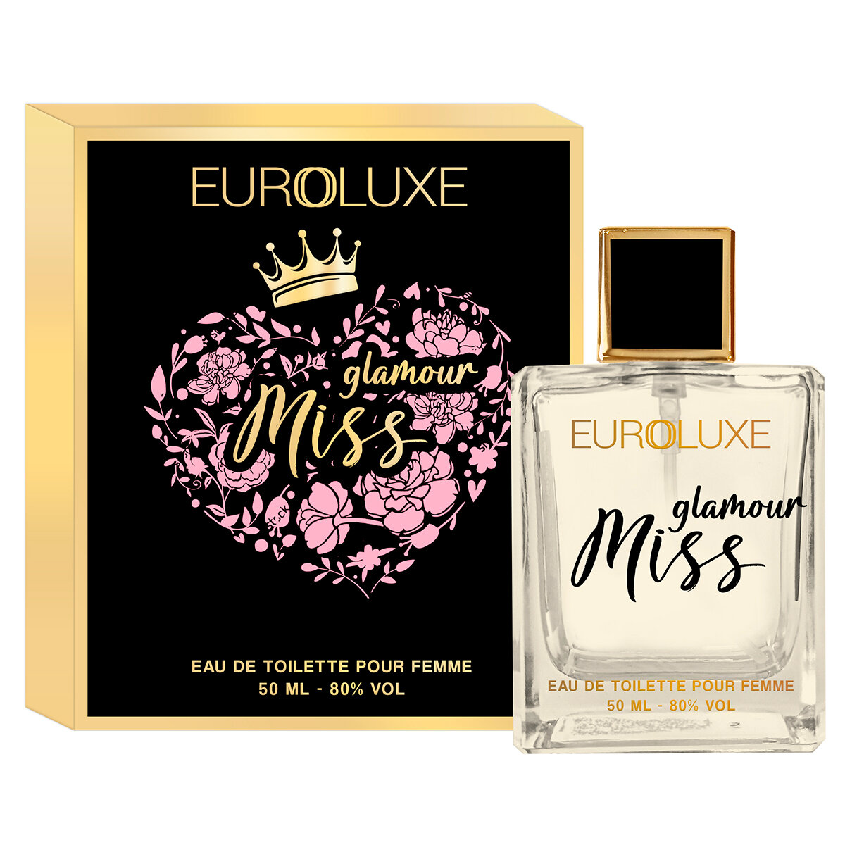 Euroluxe/Туалетная вода Miss Glamour женская 50 мл/ Парфюм женский