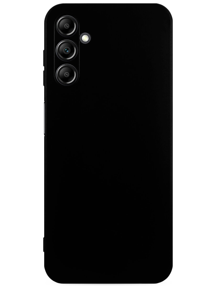 Тонкий матовый защитный чехол для Samsung Galaxy A14 / Силиконовый противоударный бампер на Самсунг Галакси А14 (Черный)