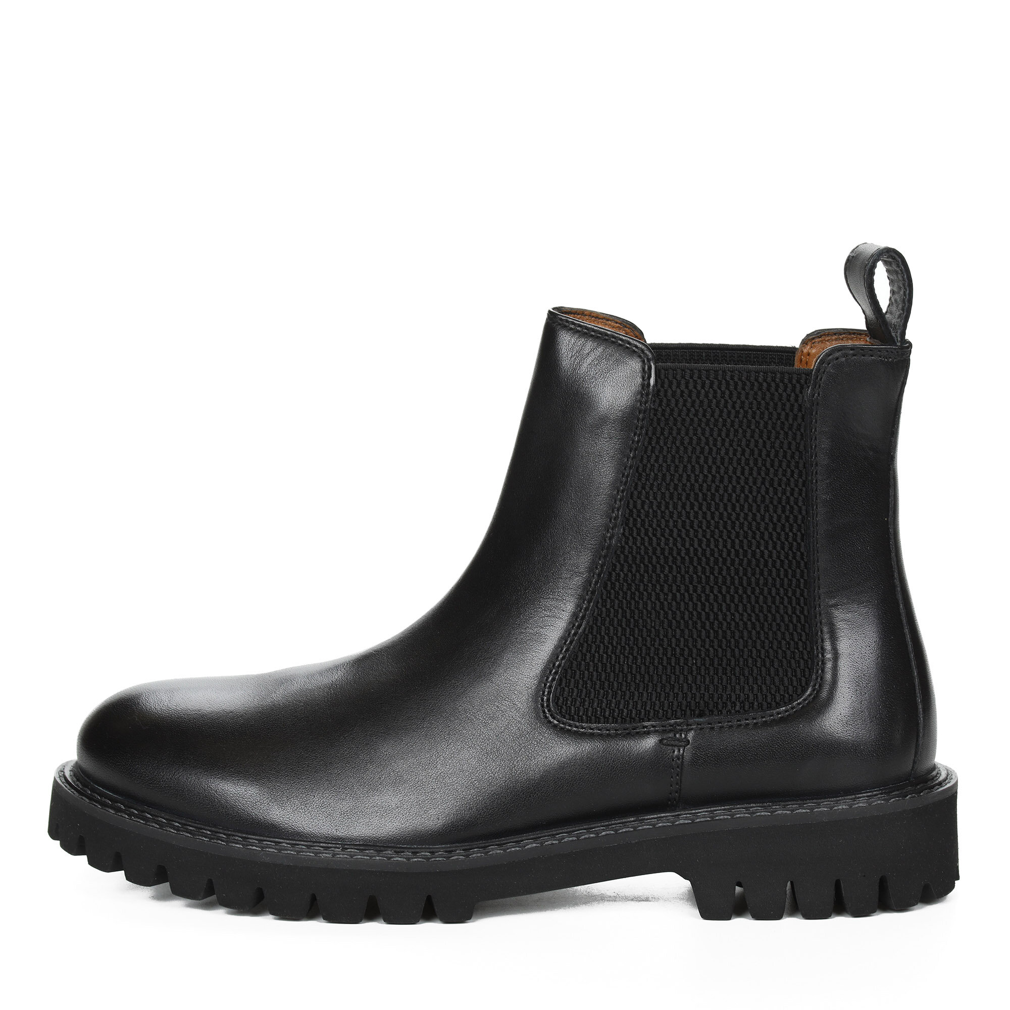 фото Мужские демисезонные ботинки челси Respect коричневые из натруальной кожи размер 45