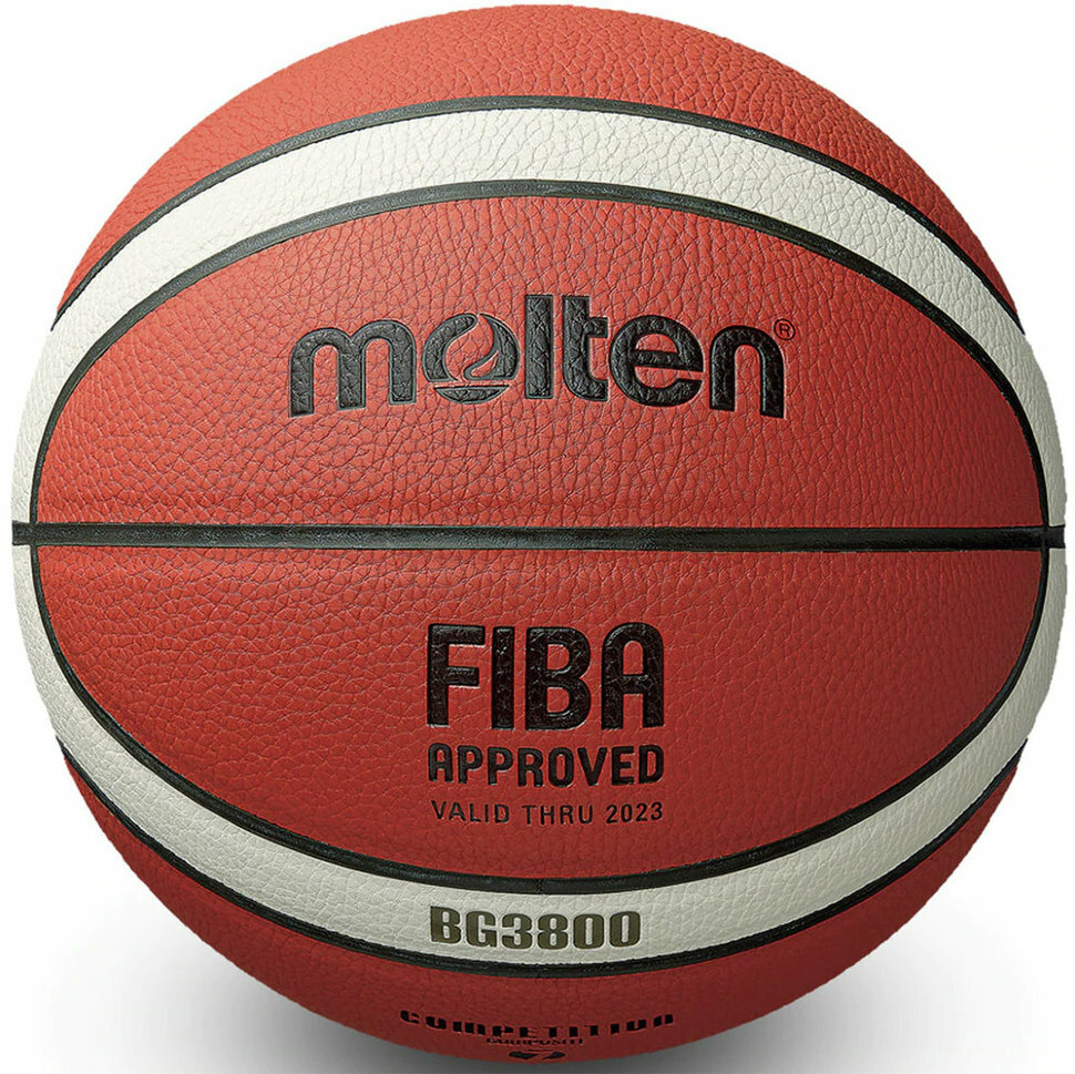 Мяч баск. "MOLTEN B5G3800" р.5, FIBA Appr, синт. комп. кожа (ПУ),12 пан, бут. кам, нейл. корд, кор-беж-чер