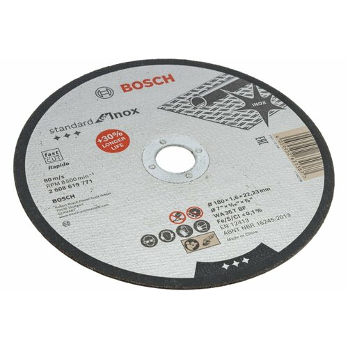 Отрезной круг Standard for Inox 180x1.6 мм Bosch 2608619771