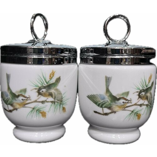 Фарфоровые кодлеры Royal Worcester "Утренние птицы", набор из 2-х