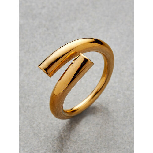 Кольцо обручальное ANTAVA Кольцо серебряное с позолотой широкое обручальное серебро, серебро, 925 проба, золочение, золотой, серебряный