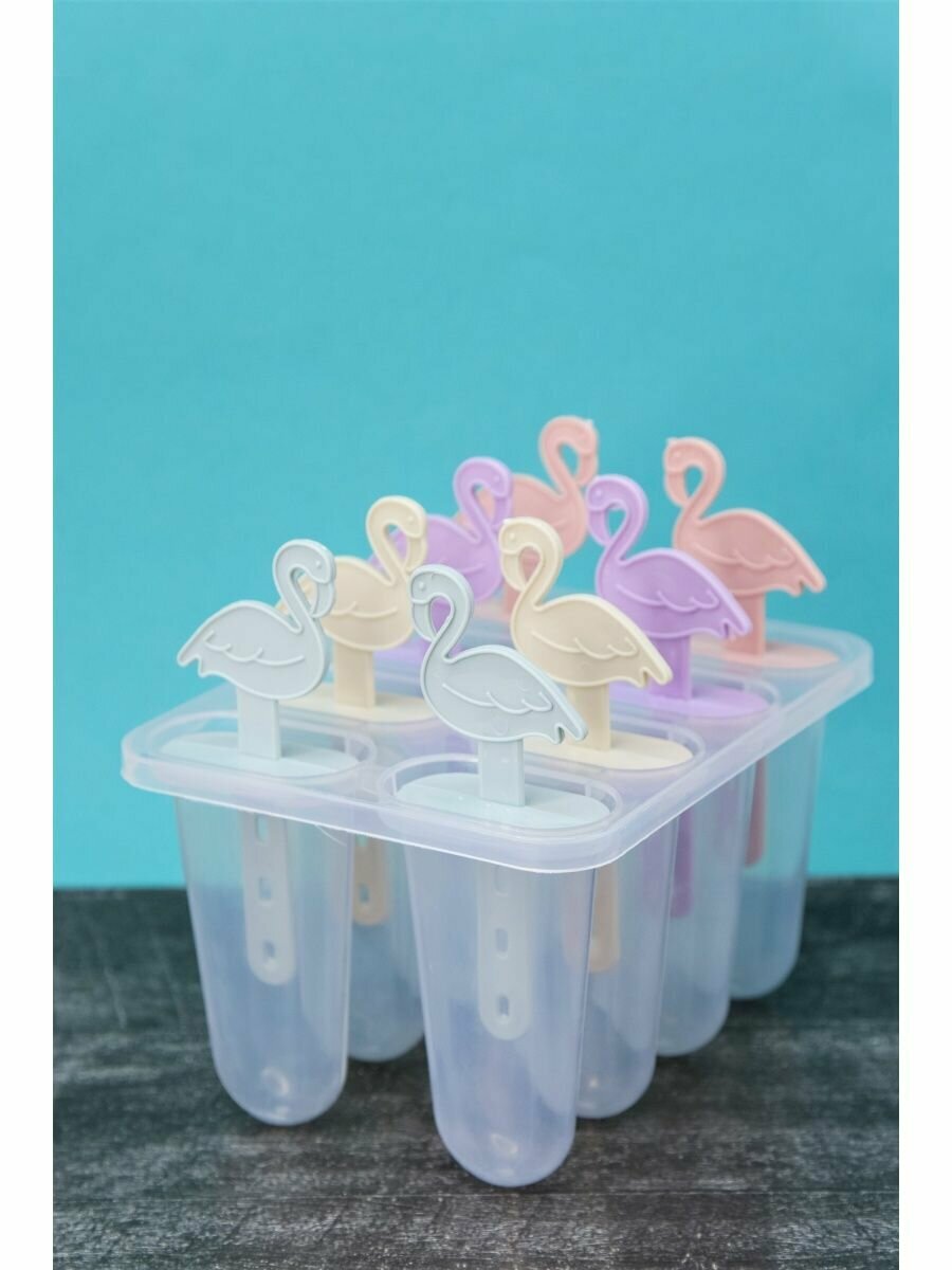 Форма для мороженого и фруктового льда Flamingo 4 ячейки