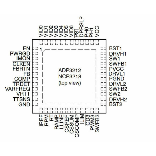 Микросхема ADP3212MNR2G CASE 485AJ 7*7