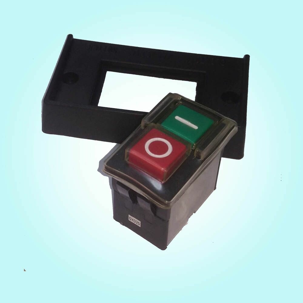 фото Выключатель (кнопка) для точила , бетономешалки , станка , компрессора (магнитная, с рамкой)